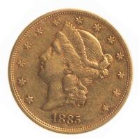 1885-S $20 Liberty. XF