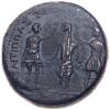 Judaea, Herodian Kingdom. Agrippa I, with Herod of Chalkis and Claudius. &Atilde;&dagger; 23 mm (12.37 g), 37-44 CE