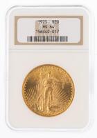 1925. St. Gaudens. NGC graded MS64