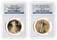 2006-W. $50.00 Gold American Eagle 20th Anniversary 3-piece Set