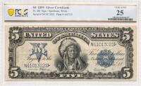 1899, $5 Silver Certificate. Indian Chief