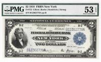 1918, $2 Federal Reserve Bank Note. Popular Battleship Deuce