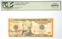 $10.00 Federal Reserve Star Note Series 2004-A Courtesy Signature Low Serial Number