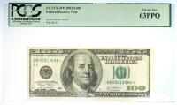 $100.00 Federal Reserve Star Note. Series 2003