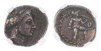 Locris, Locris Opuntia. Ca. 380-300 BC. Silver Triobol (Hemidrachm) 2.68 g.