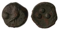 Sicily, Panormos. Ca. 415-400 BC. AE Hexas (17 mm) 5.34 g.. Choice VF
