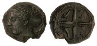 Sicily, Syracuse. Struck under Second Democracy, 415-405 BC. AE 17 mm (3.71g). Superb XF