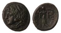 Sicily, Syracuse. Struck under Pyrrhos of Epeiros 278-276 BC. AE 23 mm (10.14 g). Nearly XF