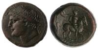 Sicily, Syracuse. Time of Hieron II, ca. 240-215 BC. AE 28 mm (15.6 g). XF