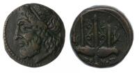 Sicily, Syracuse. Struck under the Fifth Democracy. 214-212 BC. AE 20 mm (6.55g). Nearly XF