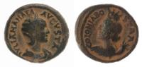 City Coins of Israel. Bostra (Beser). Julia Mamaea, mother of Severus Alexander. AE 22 mm (5.58g). VF