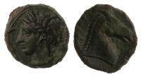 Zeugitana, Carthage. Ca. 200-146 BC. AE 18 mm (4.86g). Choice VF