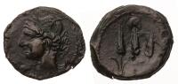 Zeugitana, Carthage. 241-238 BC. AE 25 mm (5.21 g). Choice VF
