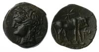 Zeugitana, Carthage. Ca. 216 BC. AE 19 mm (4.52 g). XF
