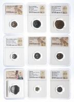 9-piece lot of NGC graded Ancients - Greek, Roman and Byzantine