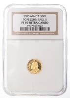 Malta. 500 Liras, 2005. NGC graded PF69 Ultra Cameo