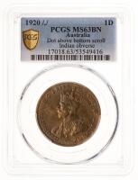 Australia. Penny, 1920. PCGS graded MS63 BN