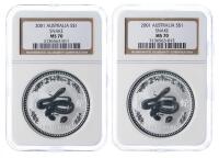 Australia. Dollar, 2001. NGC graded MS70