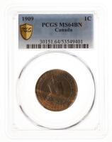 Canada. Cent, 1909. PCGS graded MS64 BN