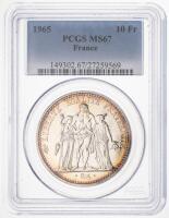 France. 10 Francs, 1965. PCGS graded MS67