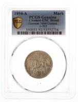 German New Guinea. Mark, 1894-A. PCGS graded Unc Detail (Cleaned)