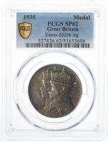 Great Britain. Silver Jubilee medal, 1935. PCGS graded Specimen 62