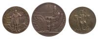 Iceland. Silver Medallic 10 Kronur, ND (1930) 3 Piece Centennial Commemorative Set. About Unc
