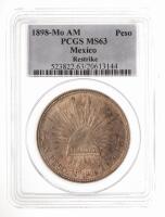 Mexico. Peso, 1898-Mo AM. PCGS graded MS63