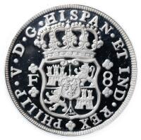 Mexico. 5 Ounces (8 Reales, 1732), 1987. Choice Brilliant Proof