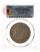 Poland: Danzig. 5 Gulden, 1923. PCGS graded About Unc Detail (Cleaned)