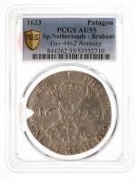 Spanish Netherlands. Patagon, 1623 (Brabant). PCGS graded AU55