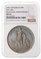 Switzerland: Neuch&Atilde;&cent;tel/Neuenburg. Medal, 1857. NGC graded MS62
