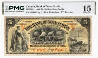 1908 $5 Canada, Bank Of Nova Scotia, Halifax, Nova Scotia. PMG graded Choice F 15