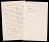 William Harrison Ainsworth: Rare Autographed Manuscript Signed, Opening Passages of THE LANCASHIRE WITCHES Published 184
