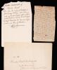 Charles Lamb: English Essayist and Author Transcribes Poem by Jonathan Swift Composed in 1727 "Going To Be Hanged" (Clev