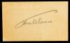 Thomas Edison: Superb Large Autograph in Pencil on Card