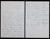 George McClellan: Commanding General of the United States Army. ALS to Governor Hamilton Fish of NY (Later Secretary of