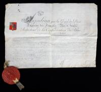 Napoleon Bonaparte: Outstanding Document Signed, "Napol", with The Great Seal Fully Intact