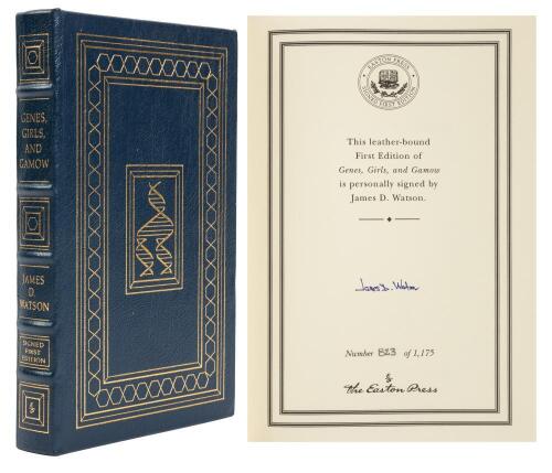 James D. Watson Autographed Limited Edition, First Edition Book "Genes, Girls, and Gamow" Easton Press with Authenticati