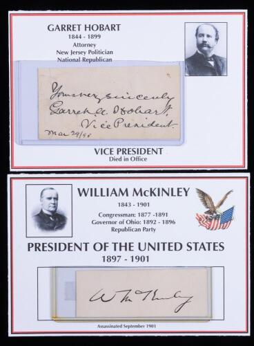 McKinley, William and Garret Hobart 25th President and 24th Vice President of the United States.