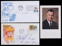 Nixon, Richard, Spiro Agnew, and Henry Kissinger, Two Signed Covers, One Signed Photo. Vietnam War Era