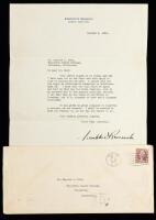 Franklin D. Roosevelt: Typed Letter Signed While Governor of New York
