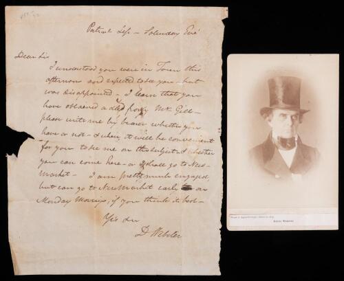 Daniel Webster: Autographed Letter Signed, One Page No Date.