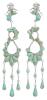 Superior Sterling Silver and Turquoise Dangle Earrings