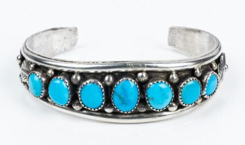 Beautiful Ladies Cuff with Exceptional Sky Blue Turquoise