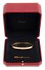 Second Ladies or Gents Cartier Love Bracelet in 18K Yellow Gold and 10 Diamonds Totaling Shy of One Carat.