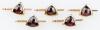 Men's or Ladies Tuxedo Set in 14K Yellow Gold and Faceted Garnets