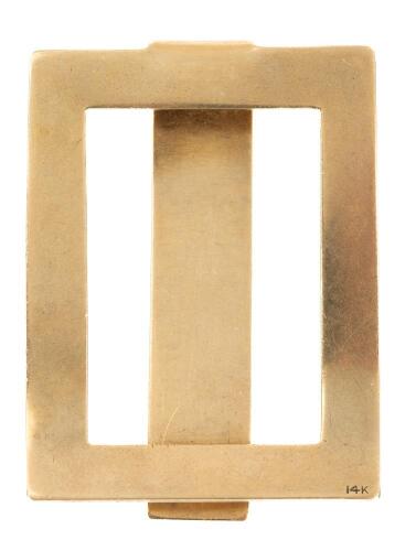 Men's Buckle Style Money Clip in 14K Yellow Gold