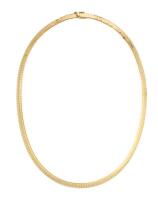 Ladies 14K Yellow Gold Omega Chain Collar from Italy in Superior Condition