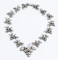 Ladies Charming, Sterling Silver Grape Cluster Necklace